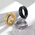 Celestial Spinning Ring  - 8mm Sun, Moon & Stars Rotating Fidget Ring