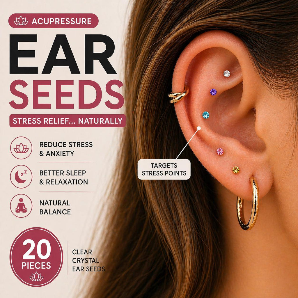 Crystal Ear Seeds – Rainbow Wellness Stickers